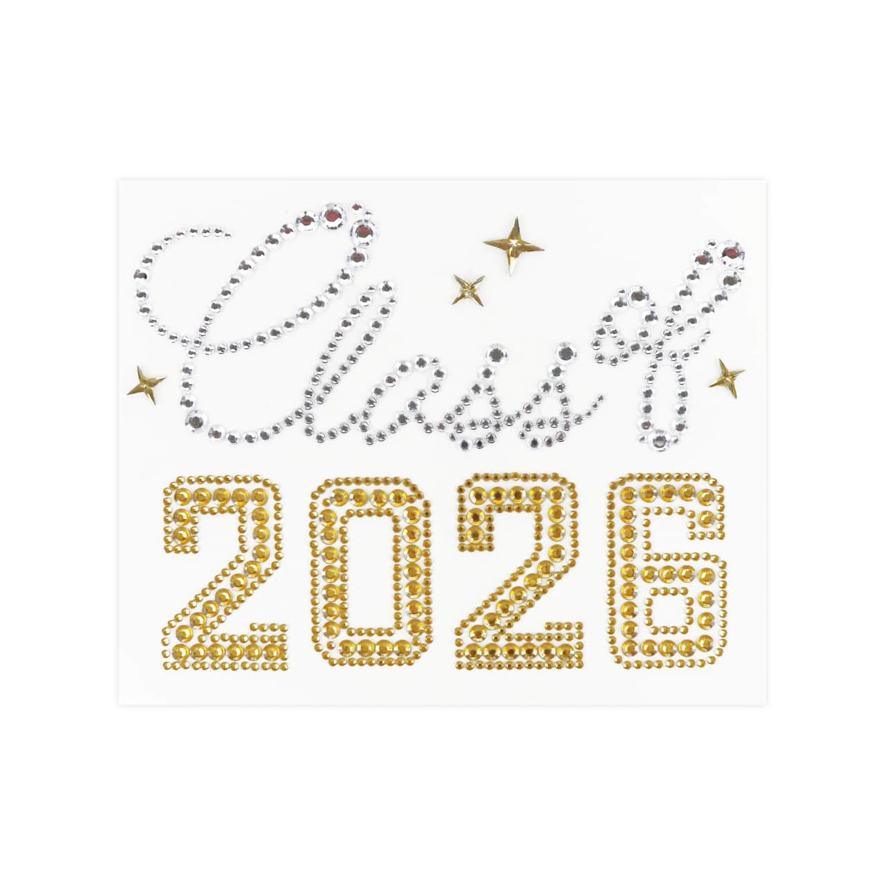 Gold & Silver Class of 2026 Graduation Cap Bling Stickers by Recollections™